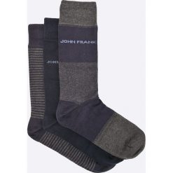 John Frank - Skarpety (3-pack). Niebieskie skarpetki męskie marki John Frank, z bawełny. W wyprzedaży za 27,90 zł.
