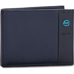Duży Portfel Męski PIQUADRO - PU1241P15 Blu3. Niebieskie portfele męskie marki Piquadro, bez wzorów, ze skóry. Za 399,00 zł.