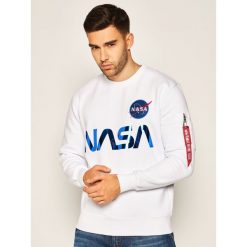 Bluza Alpha Industries Nasa Reflective 178309. Białe bluzy męskie Alpha Industries, m, bez wzorów, bez kołnierzyka, bez rękawów, bez kaptura. Za 329,00 zł.