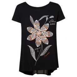 Desigual Koszulka Damska Ts Apaches Xl Czarny. Czarne koszulki damskie marki Desigual, na co dzień, xl, bez wzorów, z materiału, bez kołnierzyka, bez rękawów. Za 199,00 zł.