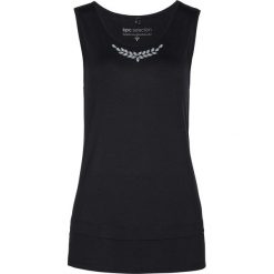 Top z aplikacją bonprix czarno-srebrny. Czarne topy damskie bonprix, z aplikacjami. Za 69,99 zł.