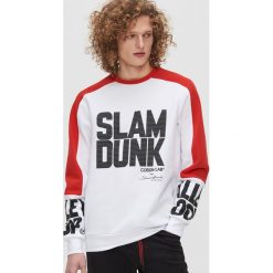 Bluza z kontrastowymi panelami - Biały. Białe bluzy męskie Cropp, s, bez wzorów, z kontrastowym kołnierzykiem, bez rękawów, bez kaptura. Za 79,99 zł.
