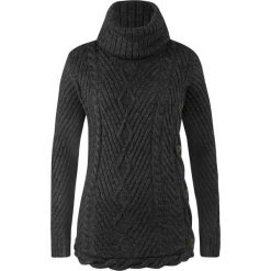 Sweter z golfem i guzikami bonprix antracytowy melanż. Szare swetry damskie bonprix, melanż. Za 109,99 zł.
