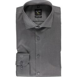 Koszula "No 6" - Super Slim fit - w kolorze czarno-białym. Czarne koszule męskie OLYMP, m, w paski, z materiału. W wyprzedaży za 119,95 zł.