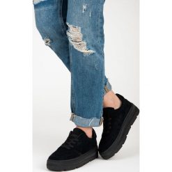 Trampki damskie slip on: Zamszowe trampki na platformie CONCEPCION