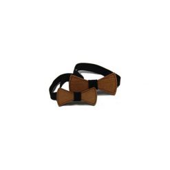 Zestaw Tata+Syn Ramka. Pomarańczowe muszki męskie marki The bow bow ties, w paski, z dzianiny. Za 129,00 zł.