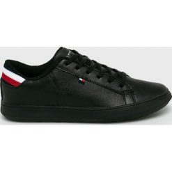 Tommy Hilfiger - Buty. Czarne buty sportowe męskie TOMMY HILFIGER, ze skóry, na sznurówki. Za 449,90 zł.