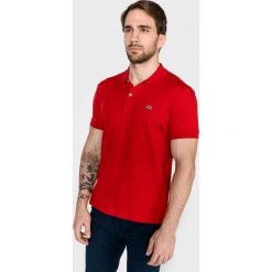 Lacoste Polo Koszulka Czerwony. Czerwone podkoszulki męskie Lacoste, s, bez wzorów, z bawełny, polo, bez rękawów. Za 447,95 zł.