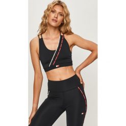 Tommy Sport - Biustonosz sportowy. Niebieskie biustonosze sportowe damskie Tommy Sport, s, z aplikacjami, z elastanu. Za 199,90 zł.
