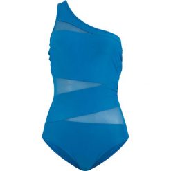 Kostium kąpielowy wyszczuplający Level 2 bonprix niebieskozielony. Niebieskie stroje kąpielowe damskie bonprix, bez wzorów, z materiału. Za 129,99 zł.