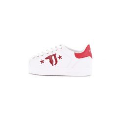 Buty Trussardi 77A00173-9Y099999. Czerwone trampki męskie marki Trussardi, bez wzorów, bez zapięcia. Za 463,25 zł.