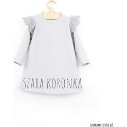 Sukienki dziewczęce: Sukienka szara z koronka