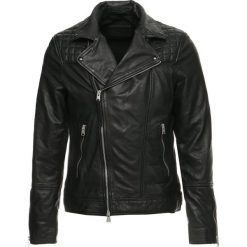 Kurtki męskie bomber: AllSaints TARO BIKER Kurtka skórzana black