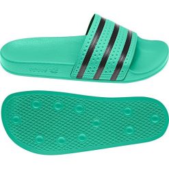 Klapki adidas Originals Adilette Slides U CQ3100. Czarne klapki damskie Adidas, w paski, z materiału, bez obcasa. W wyprzedaży za 189,00 zł.