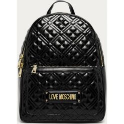 Love Moschino - Plecak. Czarne plecaki męskie Love Moschino, z aplikacjami, ze skóry ekologicznej. Za 959,90 zł.