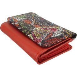 PERFEKT PLUS P/45 II zamek/zatrzask czerwony2 , portfel damski. Czerwone portfele damskie Perfekt Plus, bez wzorów, ze skóry. Za 109,90 zł.