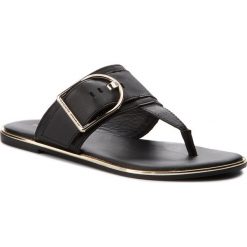 Klapki damskie: Japonki TOMMY HILFIGER – Flat Sandal Oversized Buckle FW0FW02577 Black 990