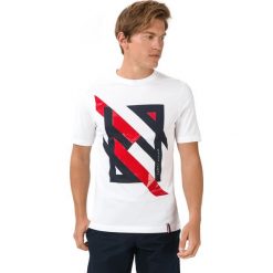 Tommy Hilfiger Koszulka Biały. Białe podkoszulki męskie TOMMY HILFIGER, l, z nadrukiem, z bawełny, z krótkim rękawem. Za 238,95 zł.