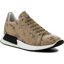 Sneakersy HEGO'S MILANO - 1006 Geko Beige. Brązowe półbuty damskie Hego's Milano, bez wzorów, ze skóry ekologicznej, bez obcasa, na płaskiej podeszwie, bez zapięcia. W wyprzedaży za 399,00 zł.
