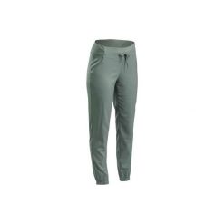 Spodnie turystyczne NH100 damskie. Brązowe spodnie damskie QUECHUA, l, z elastanu. Za 49,99 zł.