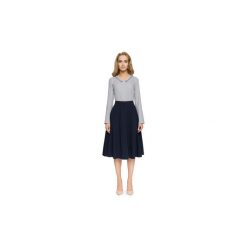 Spódnice krótkie Style S006 Rozkloszowana spódnica z kontrafałami. Szare spódniczki damskie Style, s, bez wzorów, krótkie, mini, rozkloszowane. Za 85,00 zł.