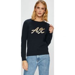 Armani Exchange - Sweter. Niebieskie bez kategorii marki Armani Exchange, s, z bawełny, z okrągłym kołnierzem. W wyprzedaży za 359,90 zł.