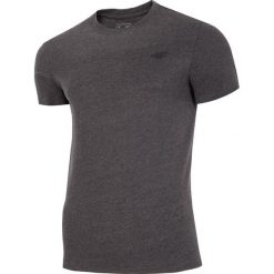 T-shirt męski TSM300 - ciemny szary melanż. Szare koszulki męskie marki 4f, m, bez wzorów, bez kołnierzyka. Za 39,99 zł.
