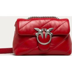 Pinko - Torebka skórzana. Brązowe listonoszki damskie Pinko, bez wzorów, ze skóry, na ramię, małe, pikowane, bez dodatków. Za 1399,00 zł.