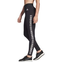 Adidas Performance Legginsy Czarny. Czarne spodnie damskie adidas Performance, s, z nadrukiem, z elastanu. Za 154,95 zł.