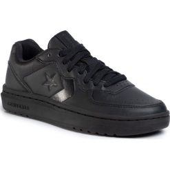 Sneakersy CONVERSE - Rival Ox 164444C Black/Black/Black. Czarne półbuty damskie Converse, ze skóry ekologicznej. W wyprzedaży za 179,00 zł.
