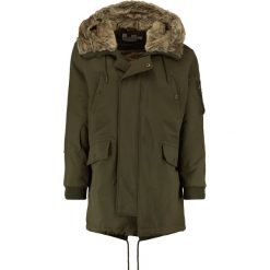 Topman SURPLUS Parka khaki/olive. Brązowe parki męskie marki Topman, m, z bawełny. W wyprzedaży za 407,20 zł.