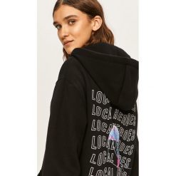 Local Heroes - Bluza. Czarne bluzy damskie LOCAL HEROES, s, z nadrukiem, z bawełny, bez rękawów, z kapturem. Za 299,90 zł.