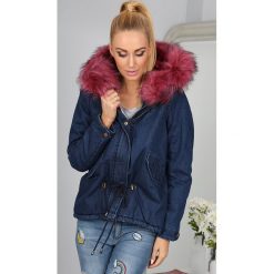 Bordo Kurtka Jeansowa 7010. Kurtki damskie Fasardi, s, bez wzorów, z jeansu, bez kaptura. Za 289,00 zł.