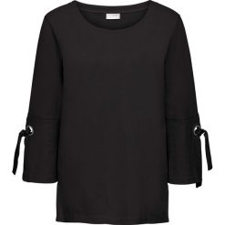 Bluzy damskie: Bluza z oczkami i sznurowaniem bonprix czarny