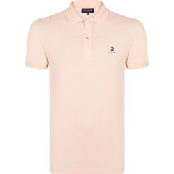 Koszulka w kolorze brzoskwiniowym. Różowe koszulki męskie Giorgio di Mare, s, bez wzorów, z bawełny, polo, bez rękawów. W wyprzedaży za 77,95 zł.