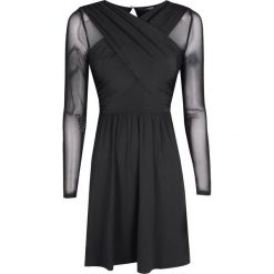 Guess Sukienka "Twisty Dress". Sukienki damskie Guess, z aplikacjami, z tkaniny, bez kołnierzyka, z długim rękawem, długie, rozkloszowane. Za 189,00 zł.