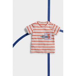 Mango Kids - T-shirt dziecięcy Montgat 80-104 cm. Szare t-shirty męskie marki Mango Kids, z bawełny, z okrągłym kołnierzem. W wyprzedaży za 29,90 zł.