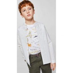 Mango Kids - T-shirt dziecięcy Technic 110-164 cm. Szare t-shirty męskie marki Mango Kids, z bawełny, z okrągłym kołnierzem. W wyprzedaży za 19,90 zł.