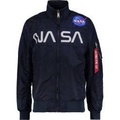 Alpha Industries NASA JACKET Kurtka Bomber blue. Niebieskie kurtki męskie Alpha Industries, m, bez wzorów, z nylonu. W wyprzedaży za 395,45 zł.