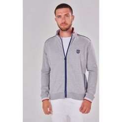 Bluza w kolorze szarym. Szare bluzy męskie Jimmy Sanders, m, bez wzorów, z bawełny, ze stójką, bez rękawów, bez kaptura. W wyprzedaży za 99,95 zł.