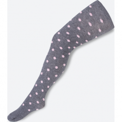 RAJSTOPY. Szare rajstopy dziewczęce TIGHT COTTON COLORFUL, bez wzorów, z bawełny. Za 21,90 zł.