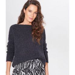 Sweter z wełną z alpaki - Szary. Szare swetry damskie Mohito, s, bez wzorów, z wełny, bez rękawów, bez kaptura. Za 159,99 zł.