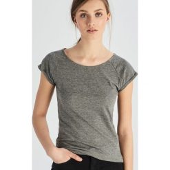 Gładki t-shirt - Szary. Szare t-shirty damskie marki Sinsay, s, bez wzorów, bez kołnierzyka. Za 9,99 zł.