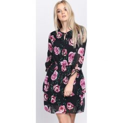 Sukienki: Czarna Sukienka Floral Kiss