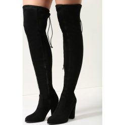 Czarne Zamszowe Kozaki Magic Of Desire. Czarne kozaki damskie zamszowe marki vices, za kolano, na wysokim obcasie, na słupku. Za 89,99 zł.