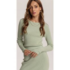 Jasnozielony Sweter Lilinira. Zielone swetry damskie Renee, s, bez wzorów, casualowe, bez rękawów, bez kaptura. Za 109,99 zł.