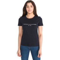 Tommy Hilfiger Essential Koszulka Niebieski. Niebieskie koszulki damskie TOMMY HILFIGER, s, z haftami, z bawełny, bez kołnierzyka. Za 187,95 zł.