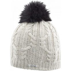 Salomon Czapka Damska Ivy Beanie Natural. Szare czapki zimowe damskie marki Salomon, na zimę, z wełny. W wyprzedaży za 135,00 zł.