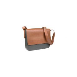 TORBA LISTONOSZKA GREY. Szare torby męskie na ramię marki Doubleu bag, w paski, ze skóry. Za 449,00 zł.