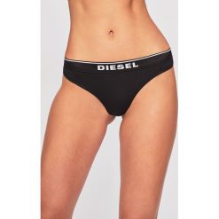Diesel - Stringi (3 pack). Czarne majtki damskie Diesel, s, z elastanu. W wyprzedaży za 129,90 zł.